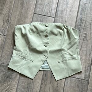 Elegant Cream Strapless Top